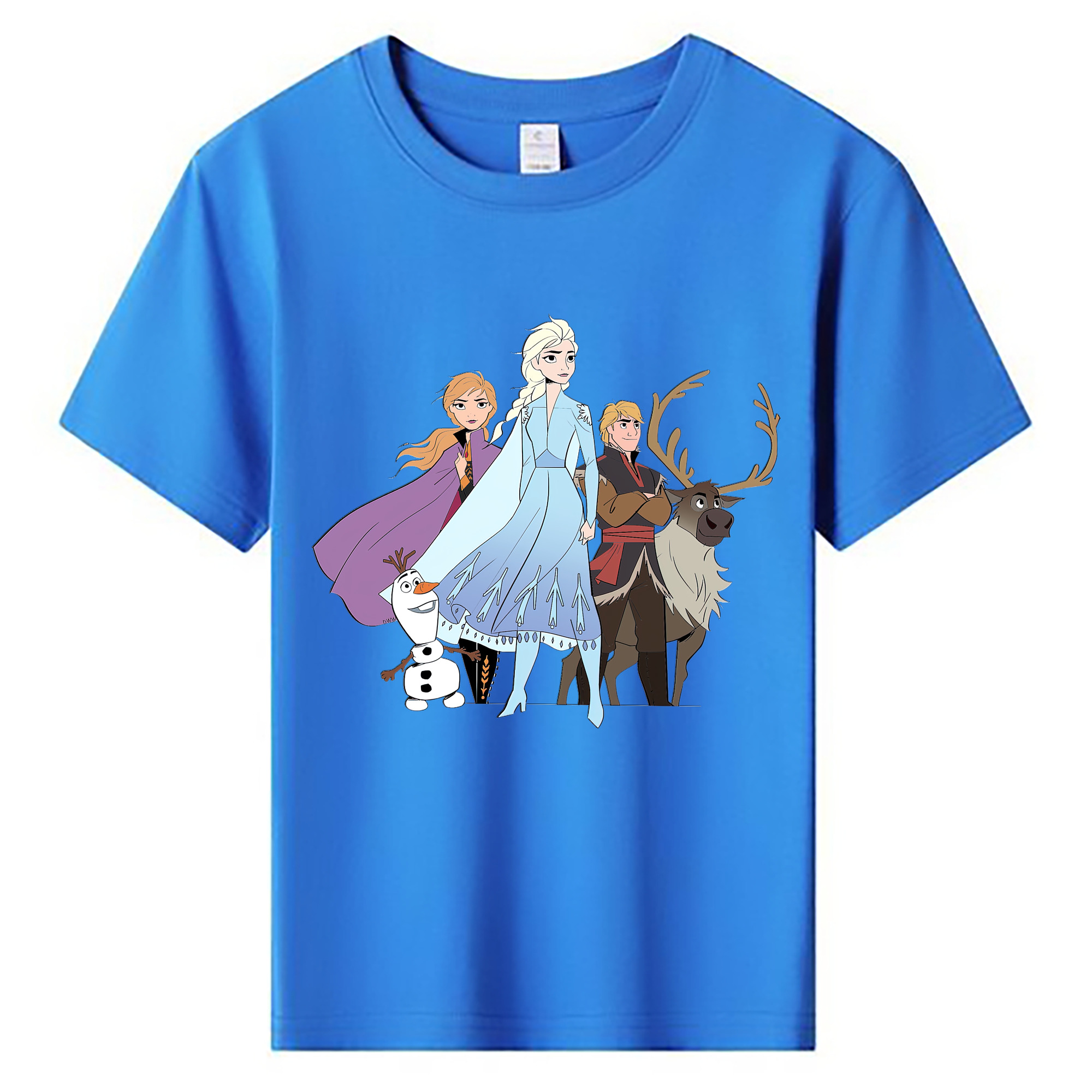 （画像用） アナと雪の女王 アンナ エルサ Frozen Anna Elsa 綿100％キッズTシャツ（フロントプリント）